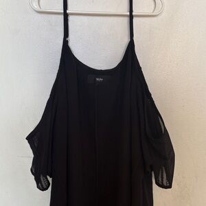 Black Cold Shoulder Top